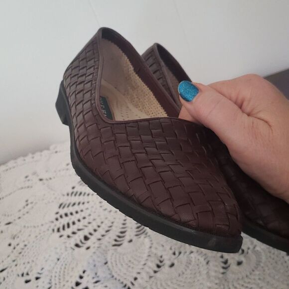 Vintage Cole Haan Woven Look Shoes Sz 7.5 - Picture 4 of 10